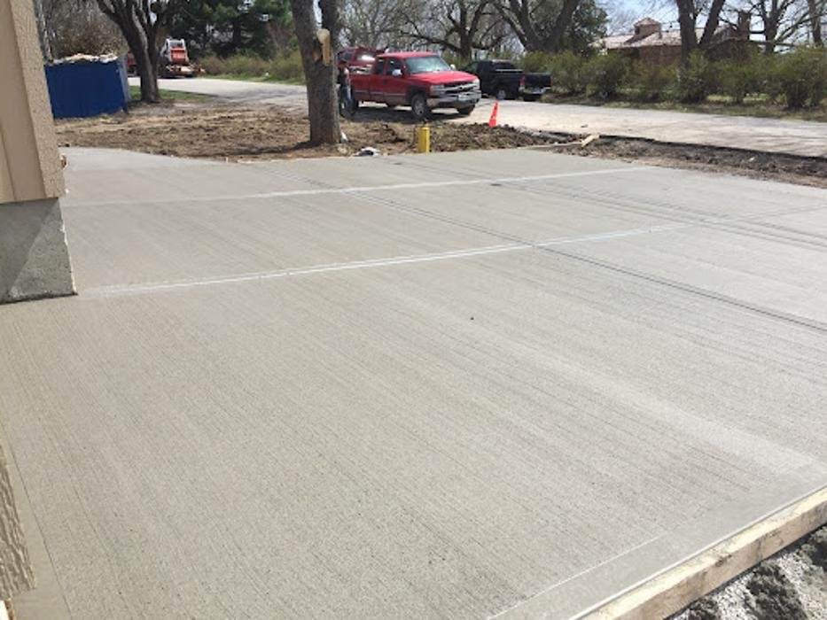 Commercial concrete pad installation at a Kansas City area property