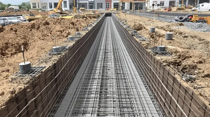 Commercial concrete grade beam foundation work in Kansas City, MO