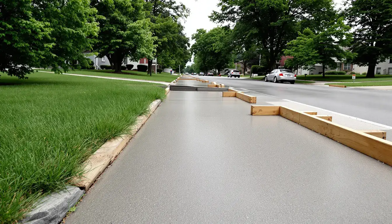 Concrete sidewalk and walkway installation in Smithville, MO